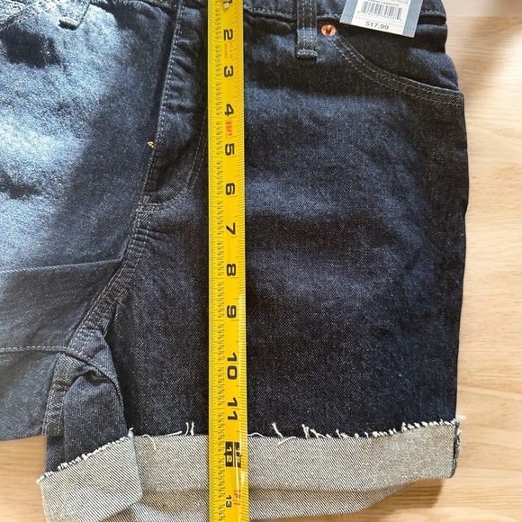 🆕 Universal Thread Shorts Womens 6/28R Blue Vintage Midi Cut-Off Stretch Denim - Picture 7 of 8